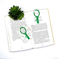 Tennis Racket Shaped Bookmark with Card Backer - Paperclip - Snack Bag Closure - Glowforge