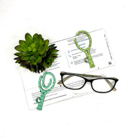 Tennis Racket Shaped Bookmark with Card Backer - Paperclip - Snack Bag Closure - Glowforge