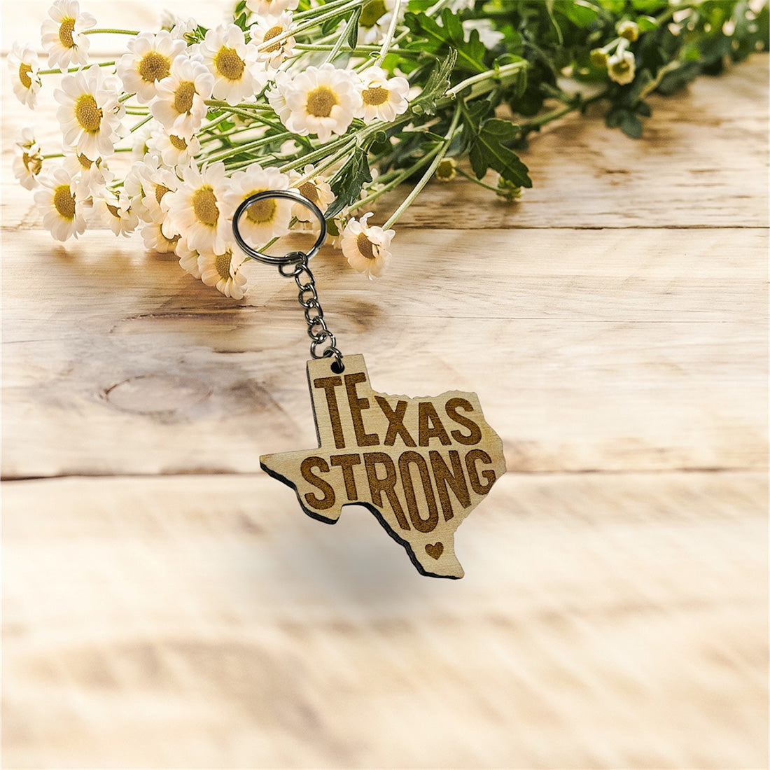 Texas Strong Keychain – Glowforge Shop