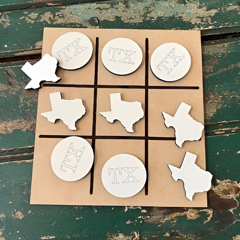 Texas Tic Tac Toe Set - Glowforge
