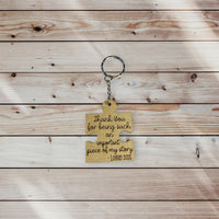 Thank You Puzzle Piece Teacher Gift Keychain Ornament - Glowforge
