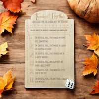 Thankful Together - A Thanksgiving Gratitude Game (Adult Version) - Glowforge