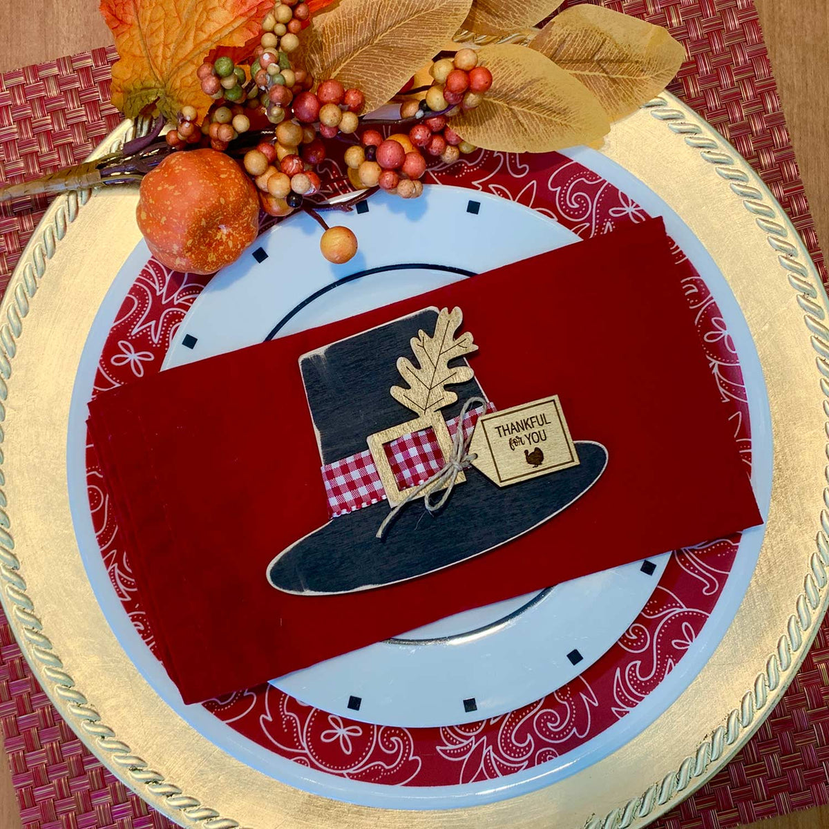 Thanksgiving Plate Decor - Glowforge