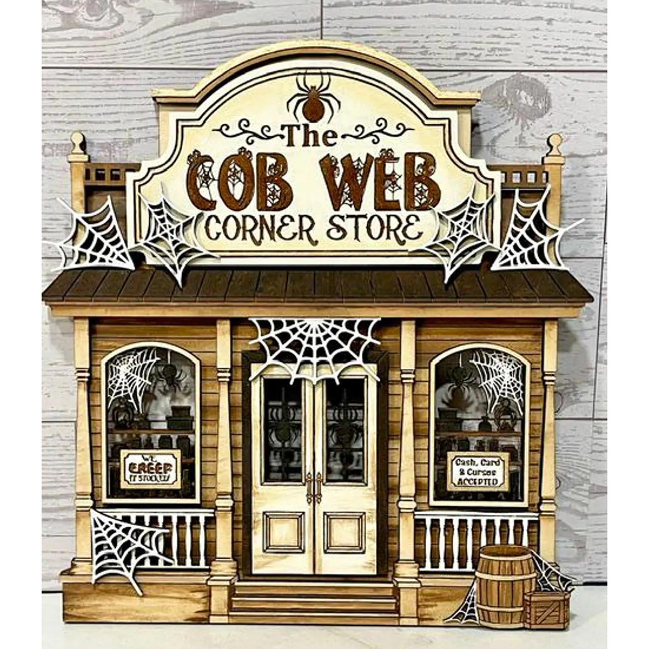 The Cob Web Corner Store Haunted Halloween Store - Glowforge
