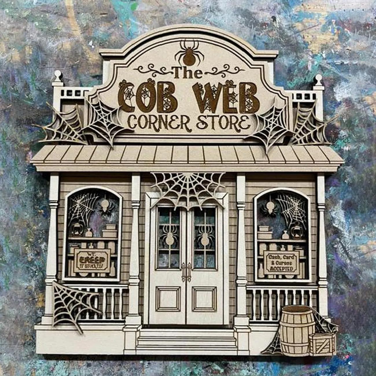 The Cob Web Corner Store Haunted Halloween Store - Glowforge