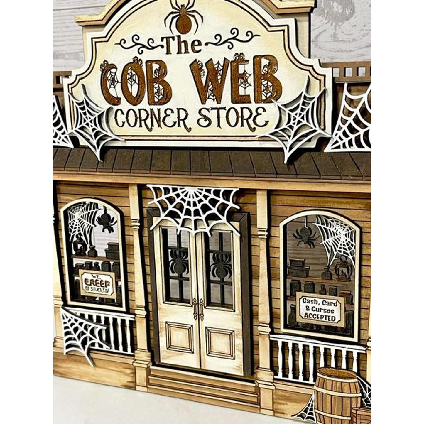 The Cob Web Corner Store Haunted Halloween Store - Glowforge