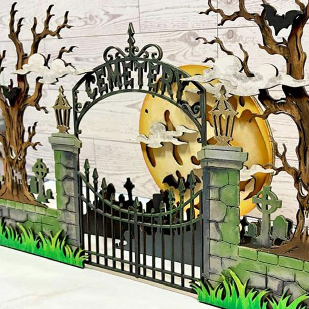 The Haunted Halloween Cemetery - Glowforge