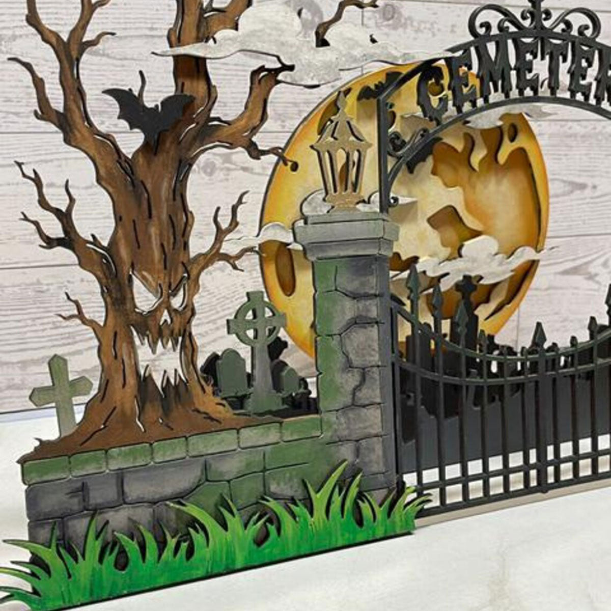 The Haunted Halloween Cemetery - Glowforge