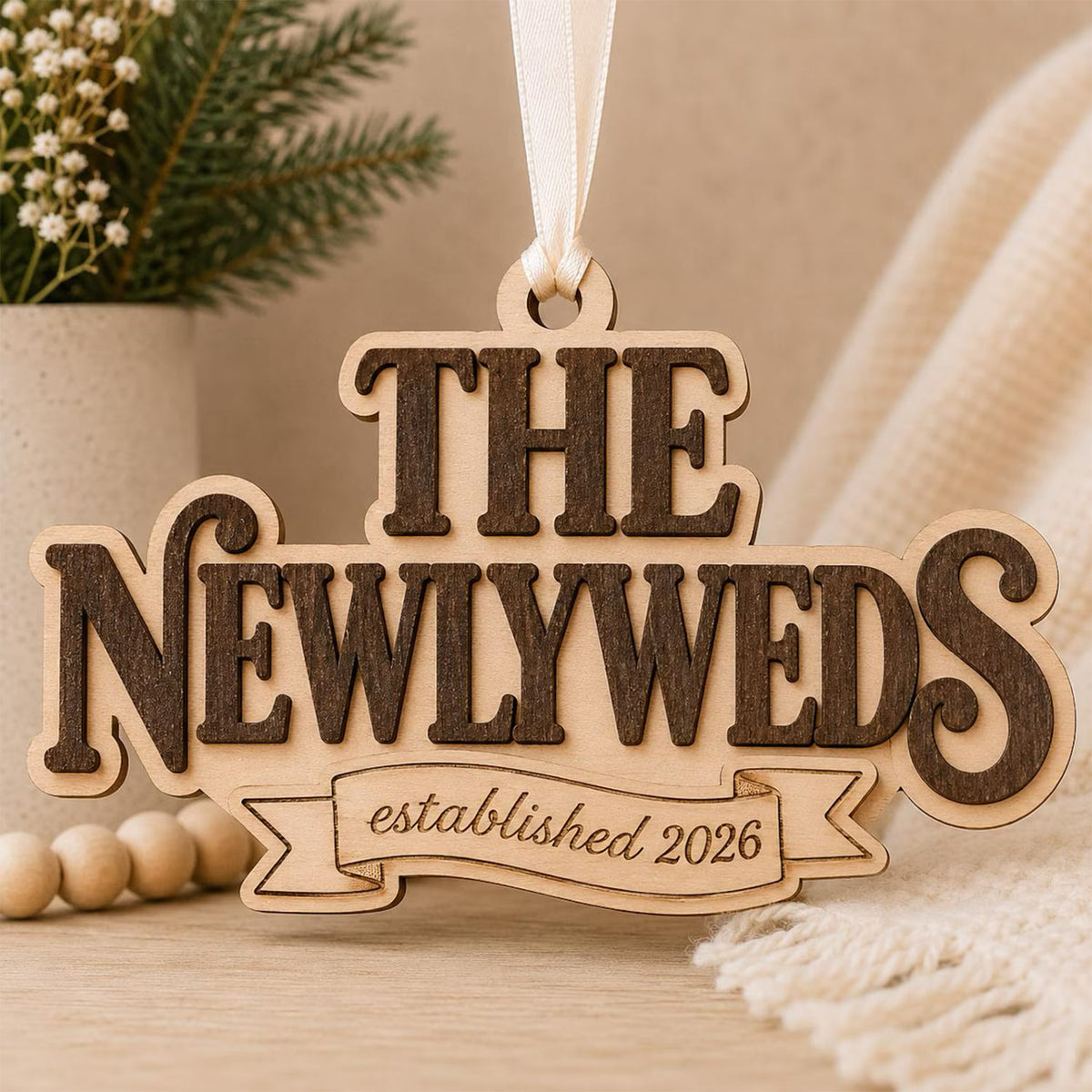 The Newlyweds Ornament - Glowforge