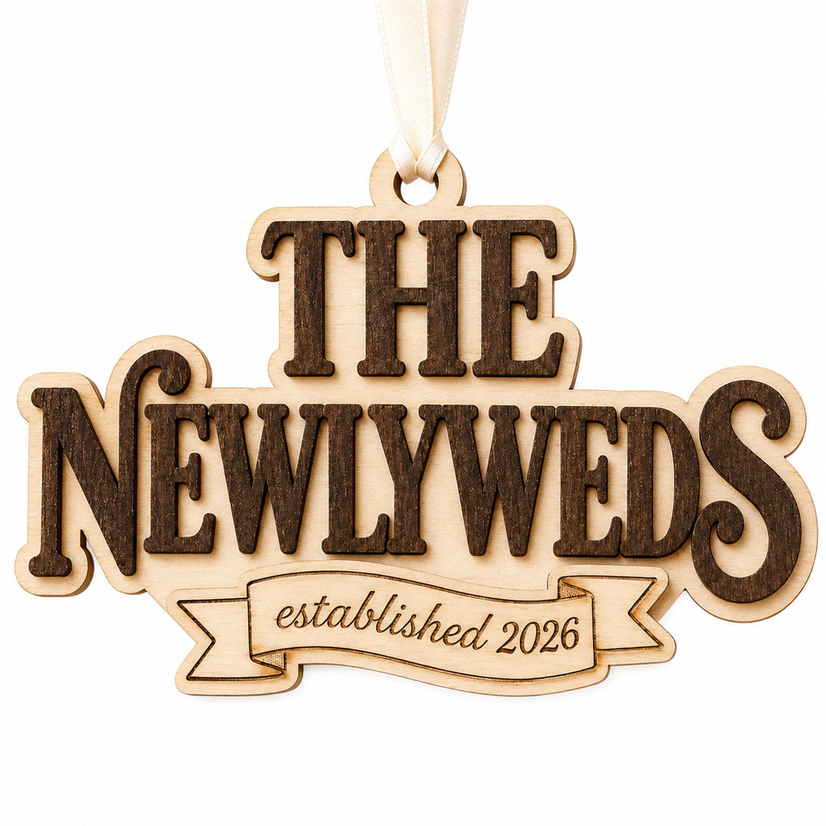 The Newlyweds Ornament - Glowforge