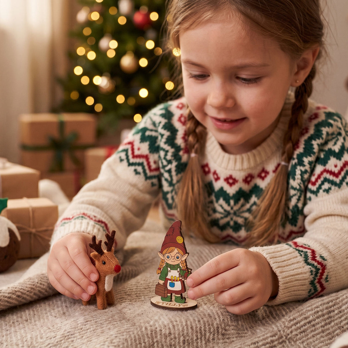Tilly Toy Workshop Engineer - Mechanical Elf Figure for Play & Painting - Glowforge
