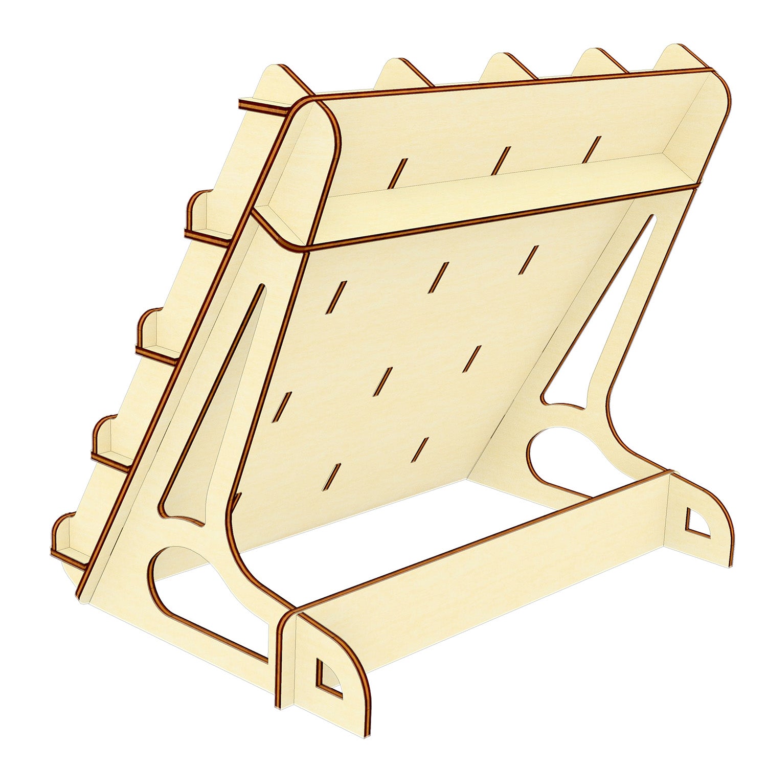 Tilted Counter Display Stand with 4 x 4 Cells – Glowforge Shop