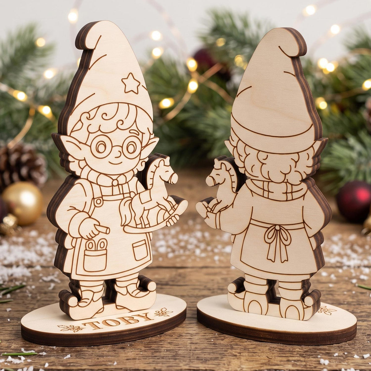 Toby Wooden Toy Maker - Workshop Elf Figure for Play & Crafts ...