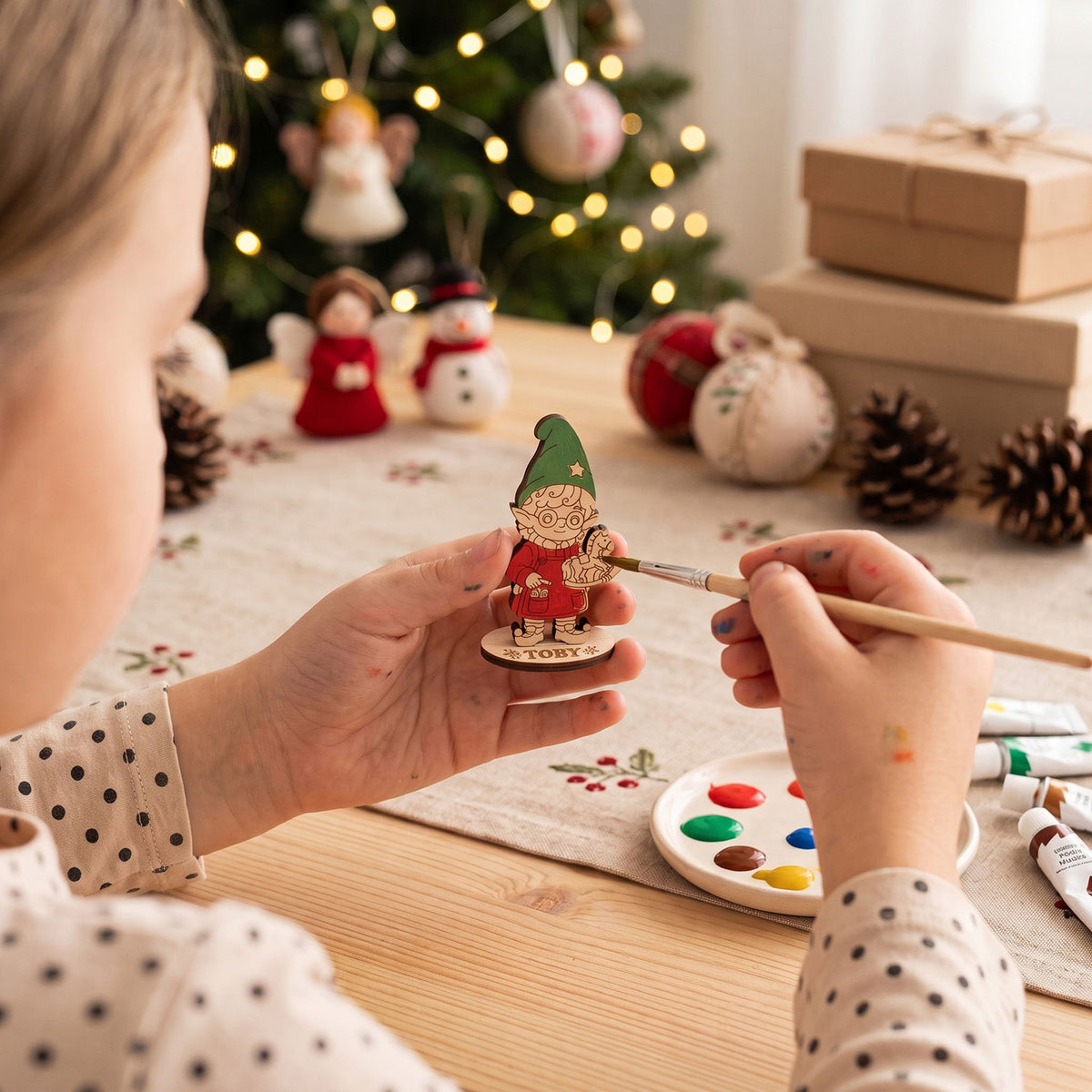 Toby Wooden Toy Maker - Workshop Elf Figure for Play & Crafts ...