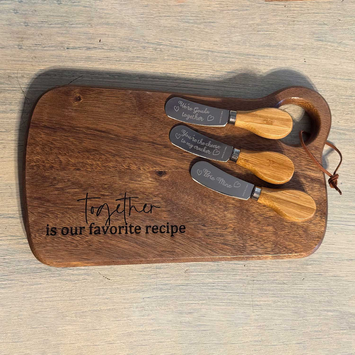 Together Is Our Favorite Recipe Cutting Board Quote - Glowforge