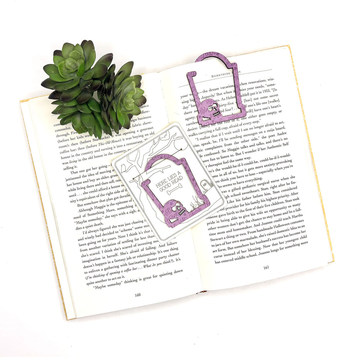 Tombstone Shaped Bookmark with Card Backer - Paperclip - Snack Bag Closure - Glowforge