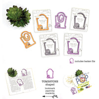 Tombstone Shaped Bookmark with Card Backer - Paperclip - Snack Bag Closure - Glowforge