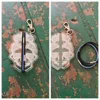 Top Knot Mom Skull Hair Elastic Tie Holder - Glowforge