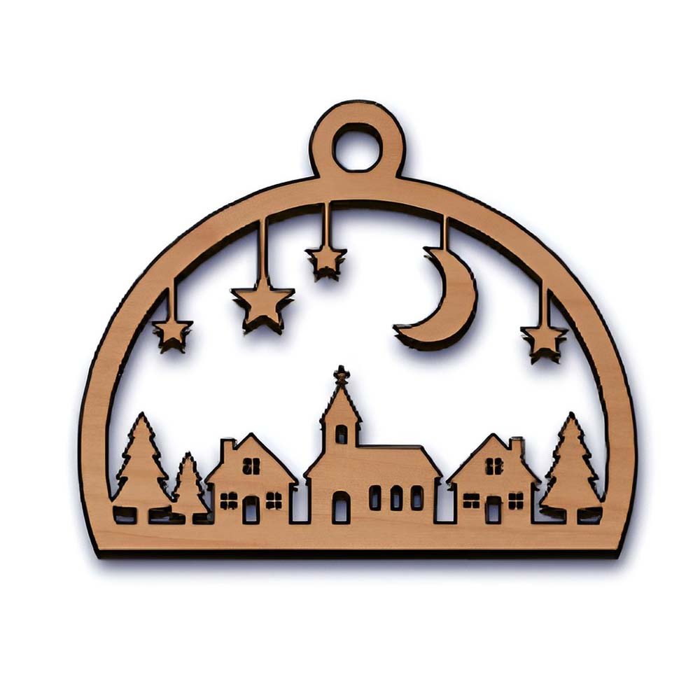 Traditional German Schwibbogen Christmas Ornament - Glowforge