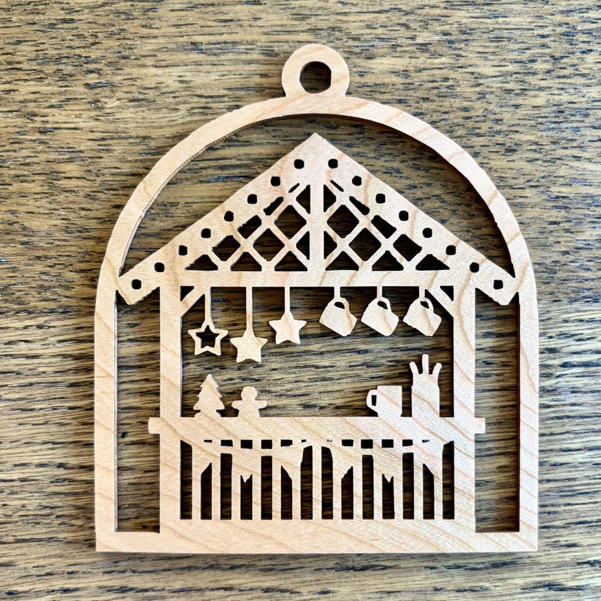 Traditional German Weihnachtsmarkt Christmas Ornament - Glowforge