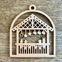 Traditional German Weihnachtsmarkt Christmas Ornament - Glowforge