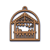 Traditional German Weihnachtsmarkt Christmas Ornament - Glowforge