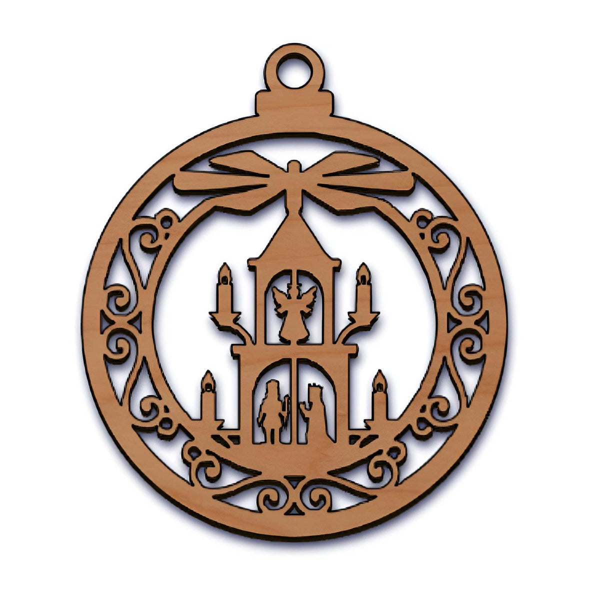 Traditional German Weihnachtspyramide Christmas Ornament - Glowforge