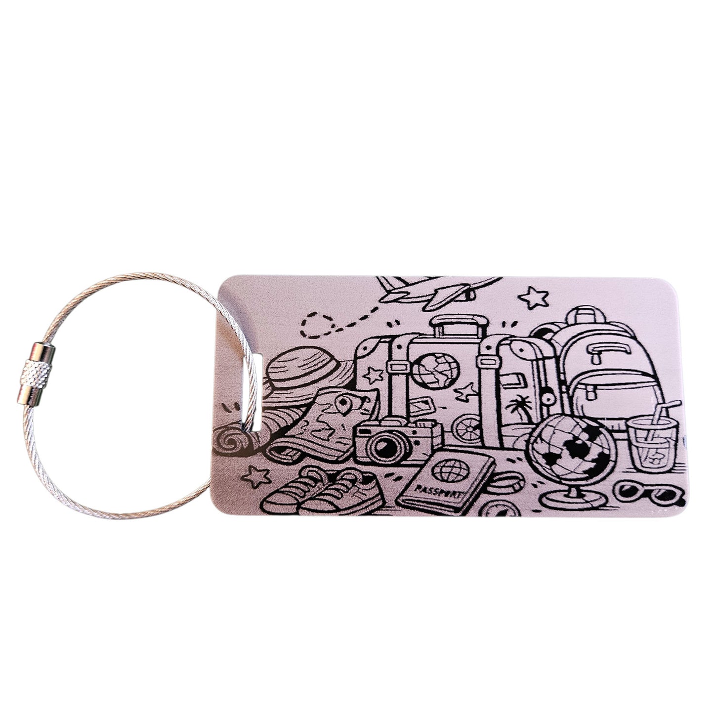 Travel Themed Luggage Tag (Set of 2) - Glowforge