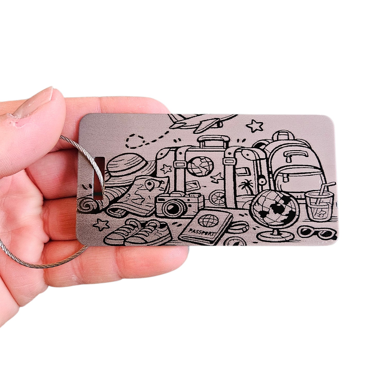 Travel Themed Luggage Tag (Set of 2) - Glowforge