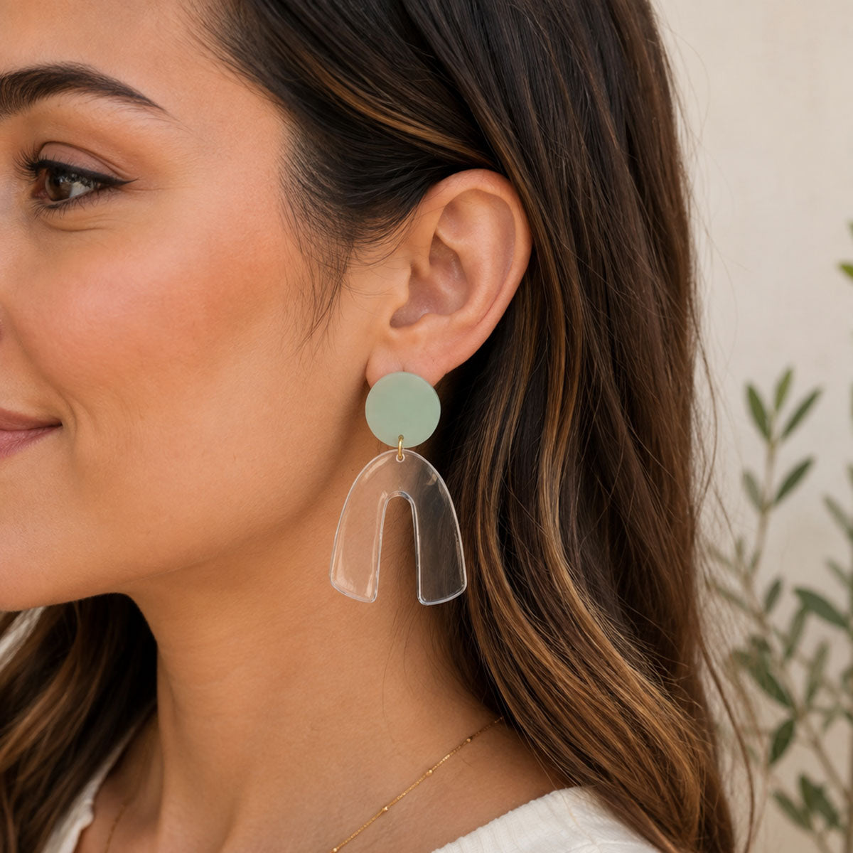 Trendy Arch Statement Earrings - Glowforge