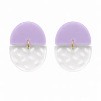 Trendy Speckled Double Half Moon Earrings - Glowforge
