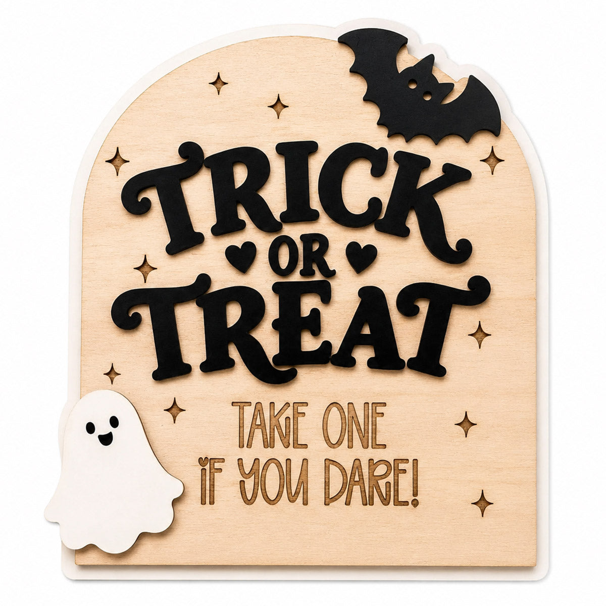 Trick or Treat Candy Bowl Sign - Glowforge