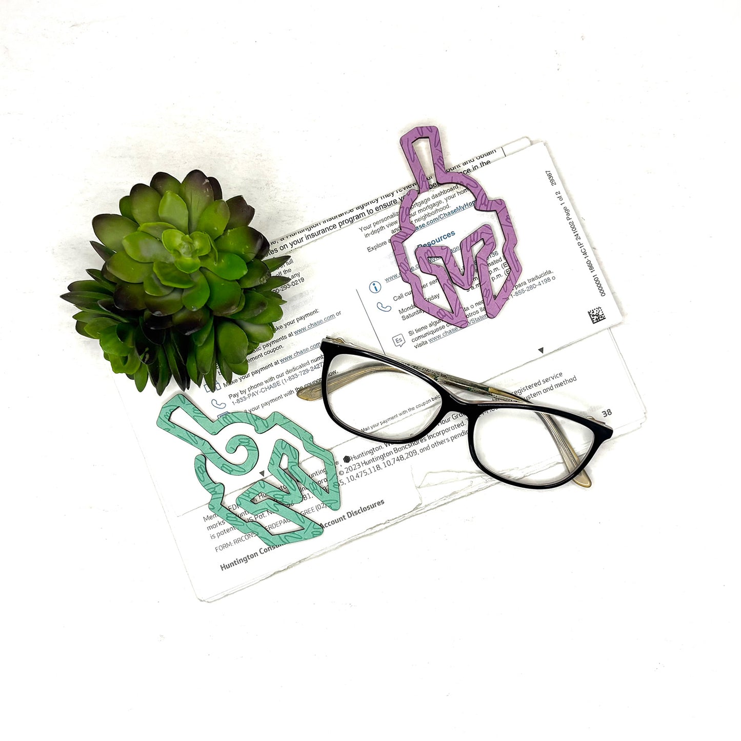 Trojan Helmet Bookmark with Card Backer - Paperclip - Snack Bag Closure - Glowforge