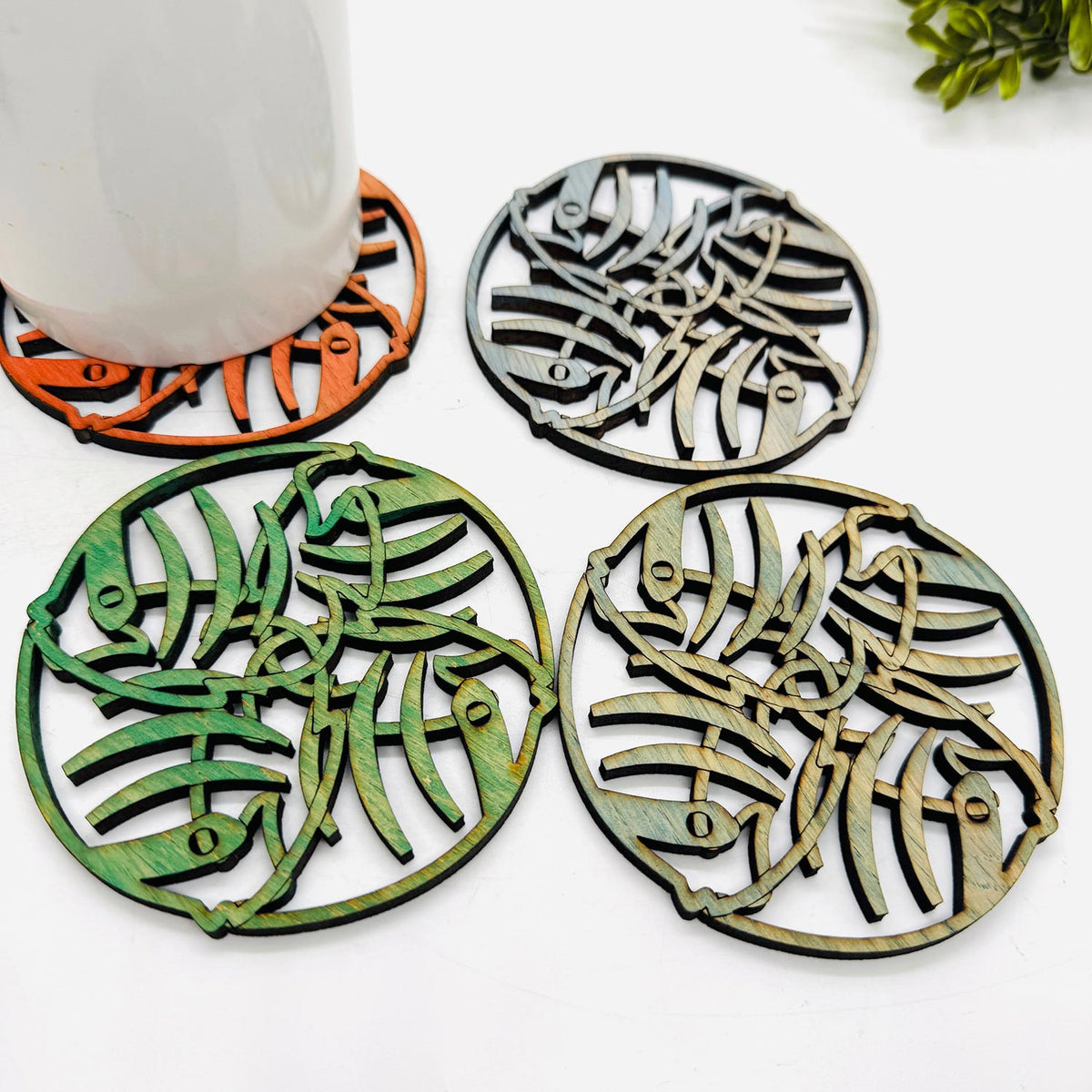 Tropical Fish Table Protector Coasters (Set of 4) - Glowforge