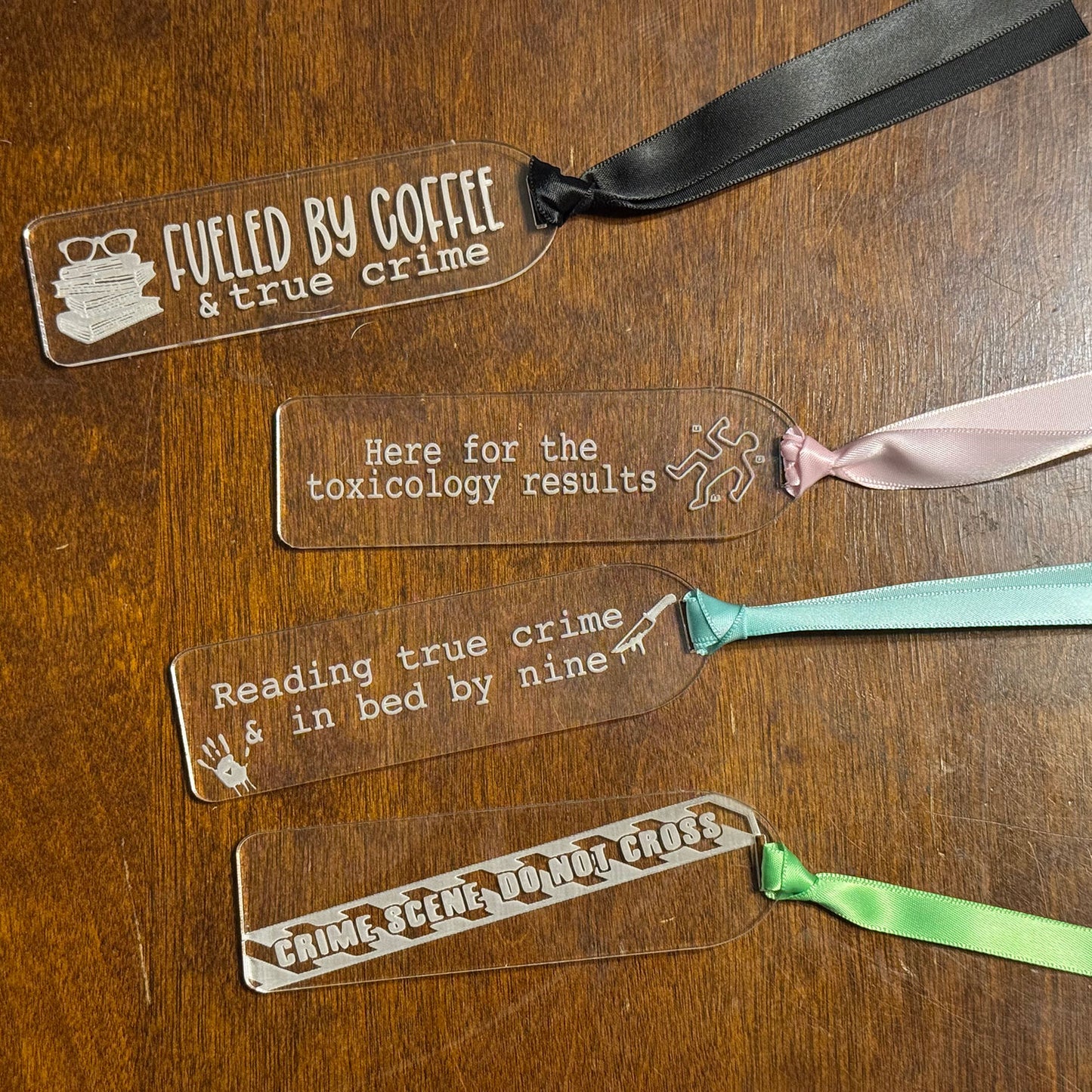 True Crime Bookmark (Set of 8) - Glowforge