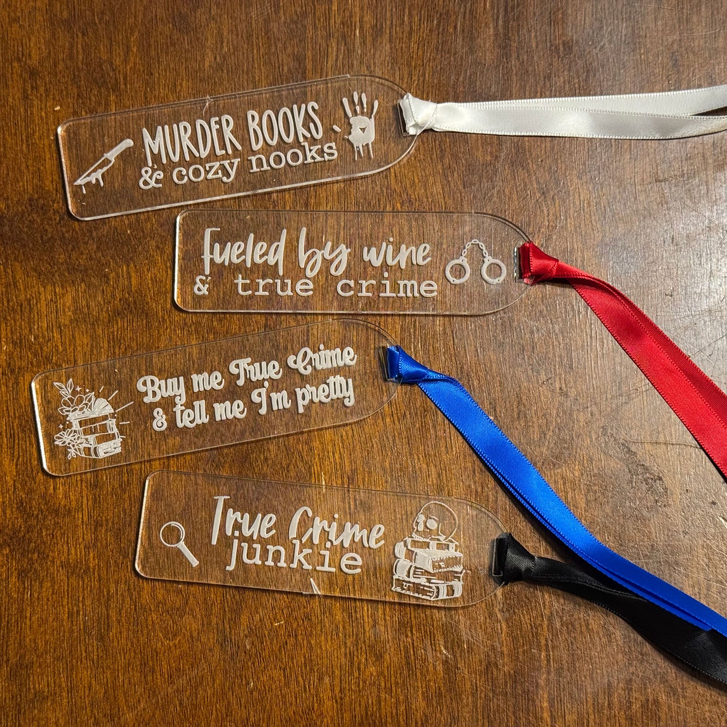 True Crime Bookmark (Set of 8) - Glowforge