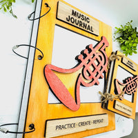 Trumpet Journal Notebook Cover - Editable Text (Set of 2) - Glowforge