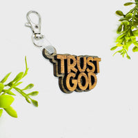 Trust God 2-Layered Keychain Car Charm Ornament Bag Tag - Glowforge