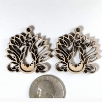 Turduckin- All in One Earrings Cut Out or Engrave Both Sides