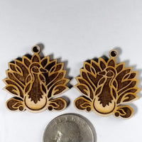 Turduckin- All in One Earrings Cut Out or Engrave Both Sides