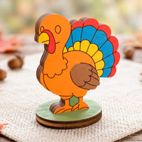 Turkey Toy - Wooden Farm Animal Figure for Play, Learning & Painting - Glowforge
