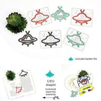 UFO Shaped Bookmark with Card Backer - Paperclip - Snack Bag Closure - Glowforge