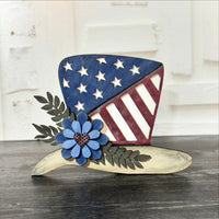 Uncle Sam Patriotic Hat Shelf Sitter - Glowforge