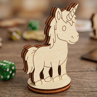 Unicorn Tabletop Miniature - Fantasy Horse Figurine, Magical Creature Character