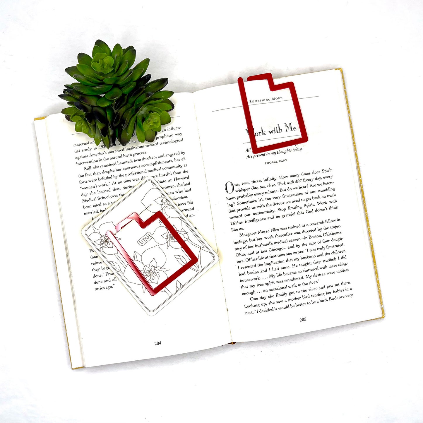 Utah Shaped Bookmark with Card Backer - Paperclip - Snack Bag Closure - Glowforge