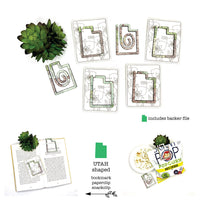 Utah Shaped Bookmark with Card Backer - Paperclip - Snack Bag Closure - Glowforge