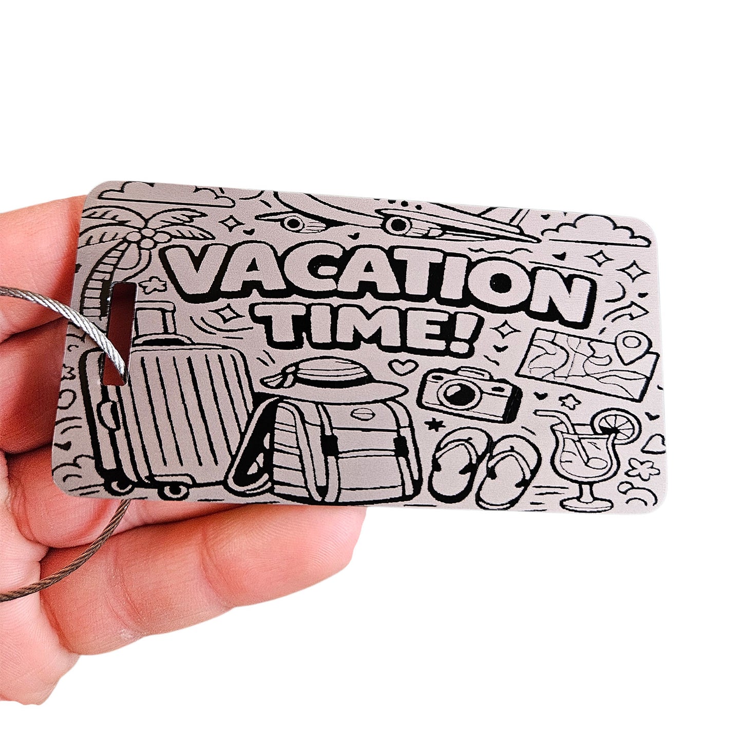 Vacation Time Luggage Tag (Set of 2) - Glowforge