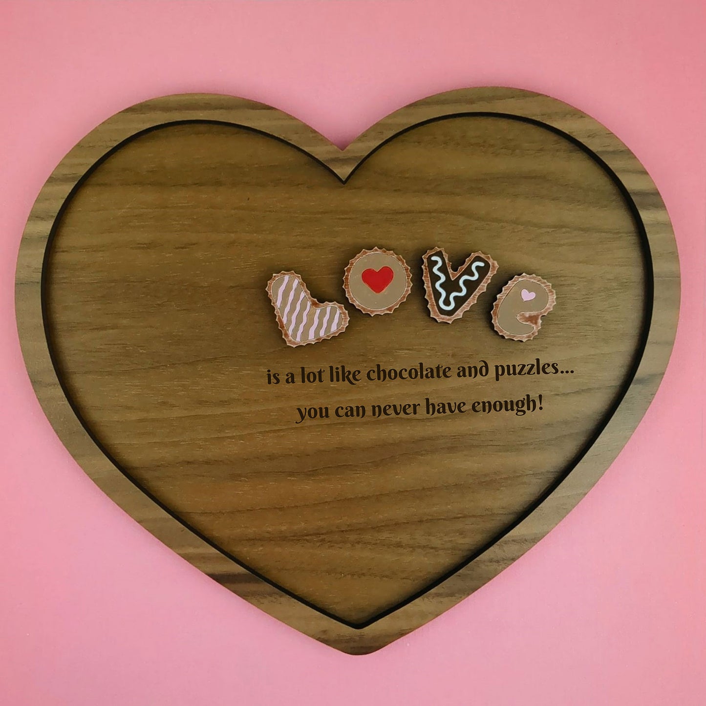 Valentine's Chocolate Box Jigsaw Puzzle with Customizable Tray - Glowforge