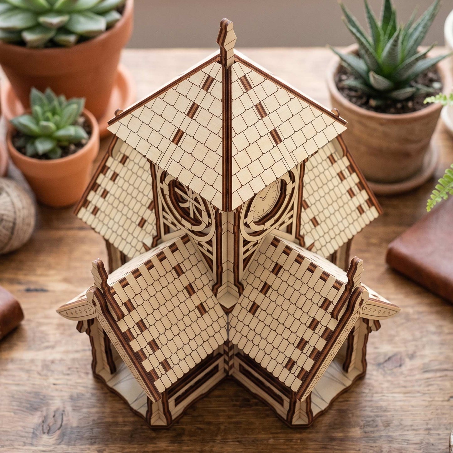 Victorian Train Station Miniature - Vintage Railway Building Model - Glowforge