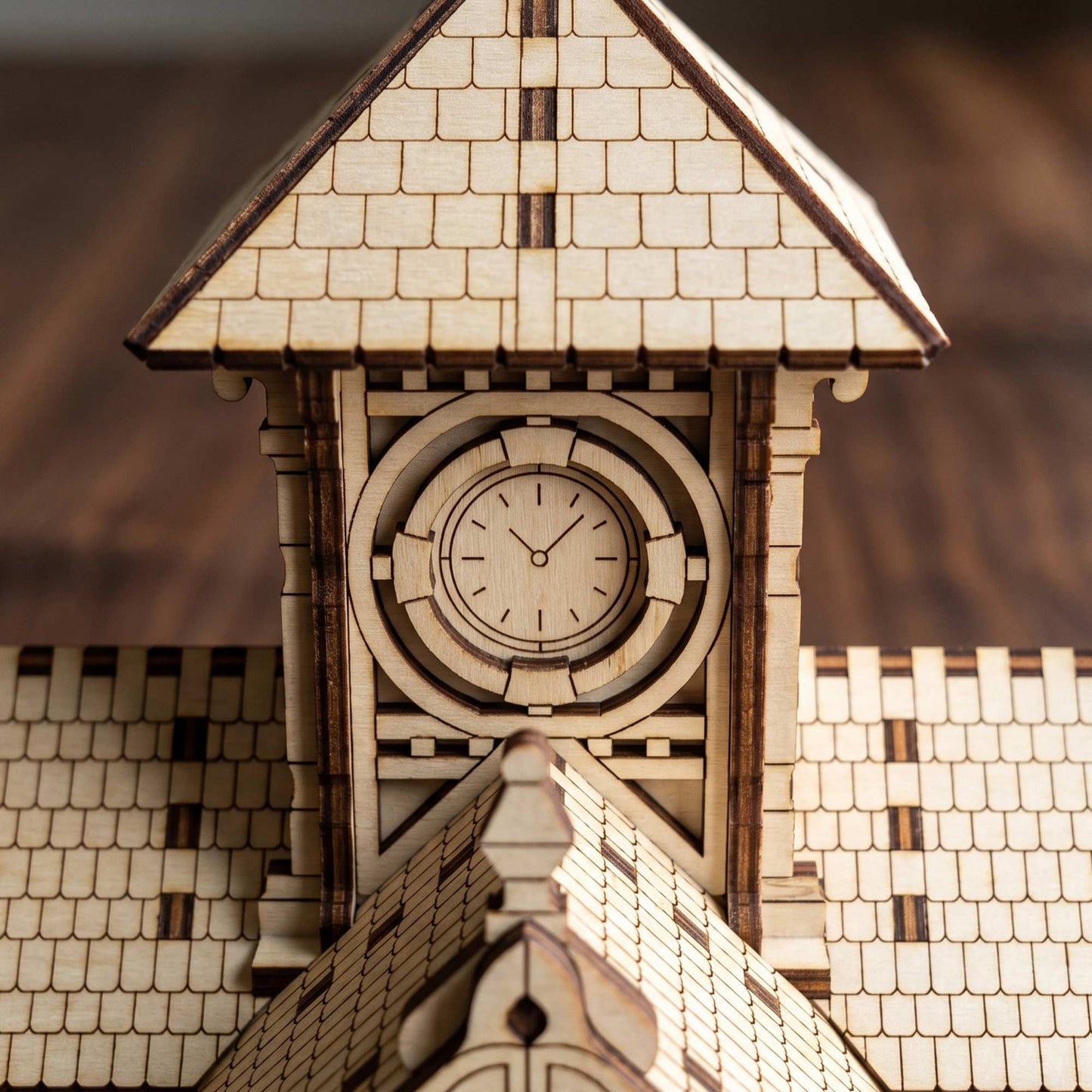 Victorian Train Station Miniature - Vintage Railway Building Model - Glowforge